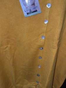 Yellow Button-Up Cardigan