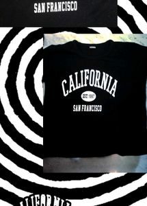 Black California San Francisco T-Shirt crop tee