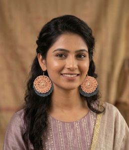 Crocheted Flower Earrings