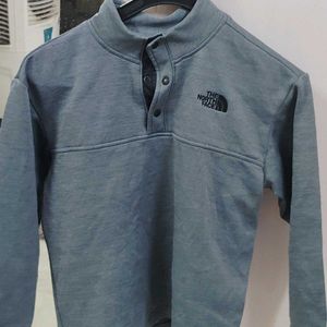 The North Face Gray Snap Neck Sweatshirt
