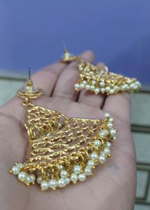 Golden Pearl Earrings