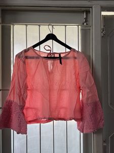 Pretty Pink Bell Sleeve Top