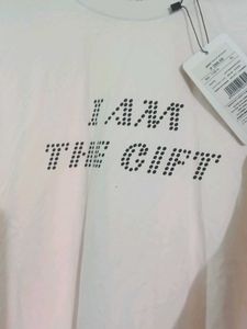 SHEIN White Graphic Print T-Shirt Dress