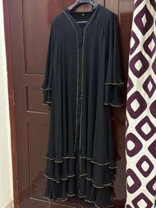 Dubai🇦🇪Georgette Flowy heavy Black Abaya