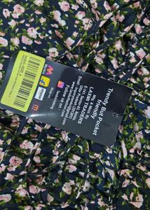 Black floral backless dress