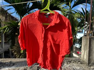 Vibrant Orange Loose Fit Top