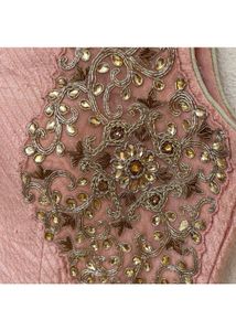 Once Worn Designer Anarkali In Pastel Shade