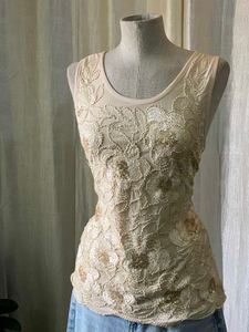 Beaded Lace Tank Top