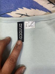 Cute Light Blue Crop Top
