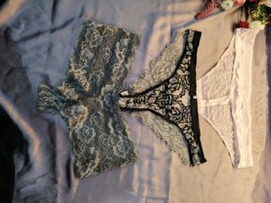 Lace Thong Panty Set - 3 Pack