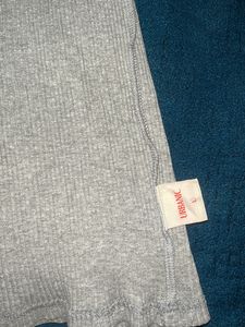 Urbanic Grey Ribbed Playsuit
