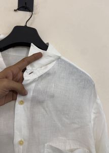 Men's White Linen Shirt