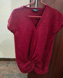 Chic Knotted V-Neck Top