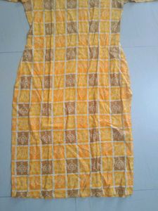 Yellow Bandhani Print kurta
