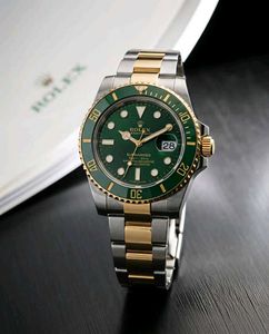Luxury Gold &amp; Green Rolex Watch