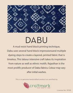 Fabindia Blue Cotton Dabu Printed Arcadian Top