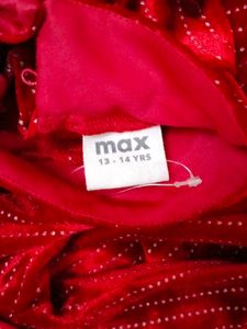 Red party wear dress