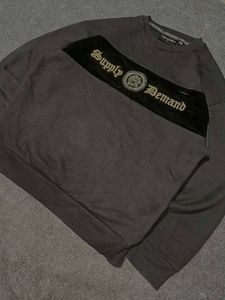 🦅 SUPPLY &amp; DEMAND MEDUSA VELVET-PANEL SWEATSHIRT