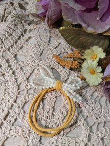 Hair ties, Rubber band with cute bow on top.