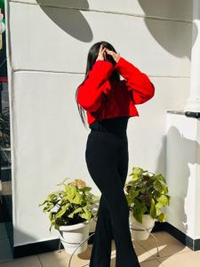Red Crop top