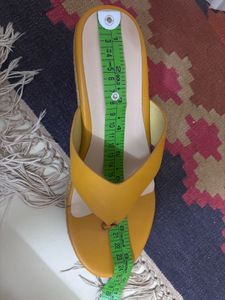 Stylish Yellow Flat Sandals