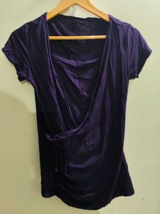 Stylish Purple Short Sleeve Top