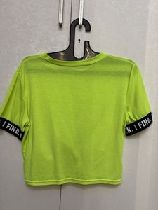 Neon Twist Front Crop Top