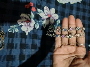 Charming Flower Anklets with Colorful Gems