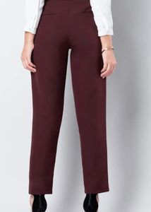 Burgundy Belted Trousers