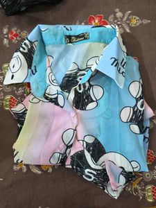 Cute Teddy Bear Print Shirt