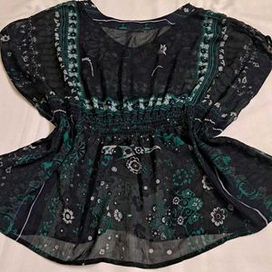 Y2k Vintage 2000s Desi Chatpata Sheer Kaftan Top