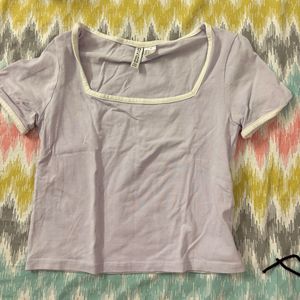 Lilac Square Neck Top