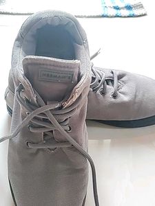 Men's Grey Casual Lace-Up Shoes