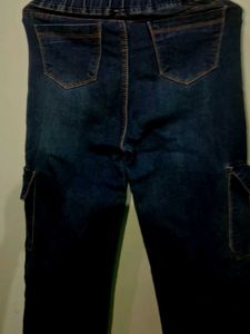 Stylish Blue Denim Cargo Pants