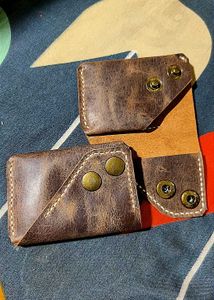 Handmade Leather Card Holder Wallet Set