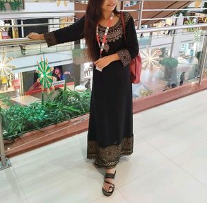 Beautiful Black Kurta Set with Red Dupatta