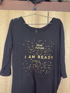 Black "I AM READY" Maxi Dress