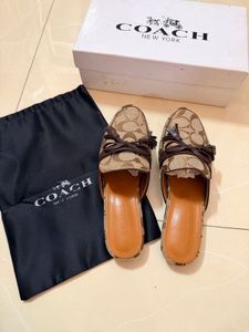 Coach Signature Mules with box packing