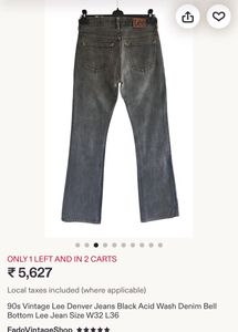 Lee 90s Vintage Denver Acid Wash Bellbottom Jeans