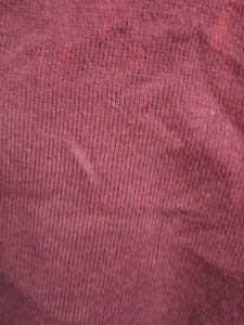 Maroon Puff Sleeve Knit Sweater