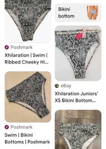 xhilaration Snakeskin Print Bikini Bottoms