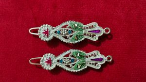 Cute Bird Hair Clips pure silver