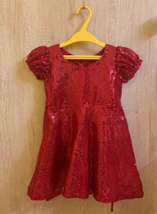 Sparkling Red Sequin Party Dress