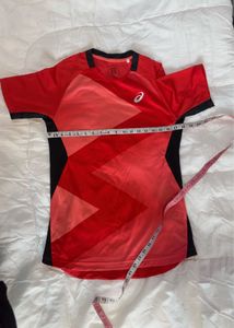 Asics Red Athletic T-Shirt