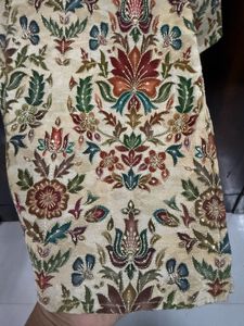 kids boys  Floral Print Embroidered Kurta