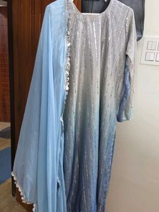 Sparkling Sequined Kurta Set with Dupatta