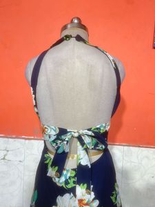Navy Floral Maxi Dress