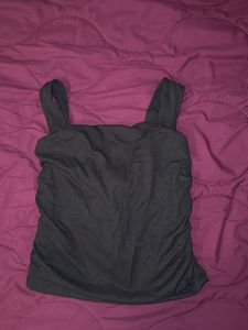 Black Ribbed Tank Top