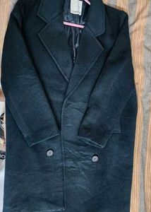 TOMBOY Black Wool Blend Overcoat
