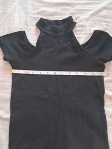 Cold Shoulder Turtleneck Top